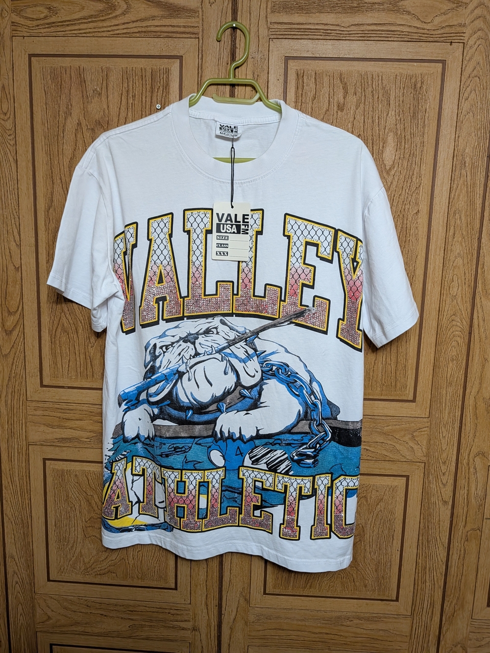 Vale Forever Polo Bling Bulldog Tee White Size M DS